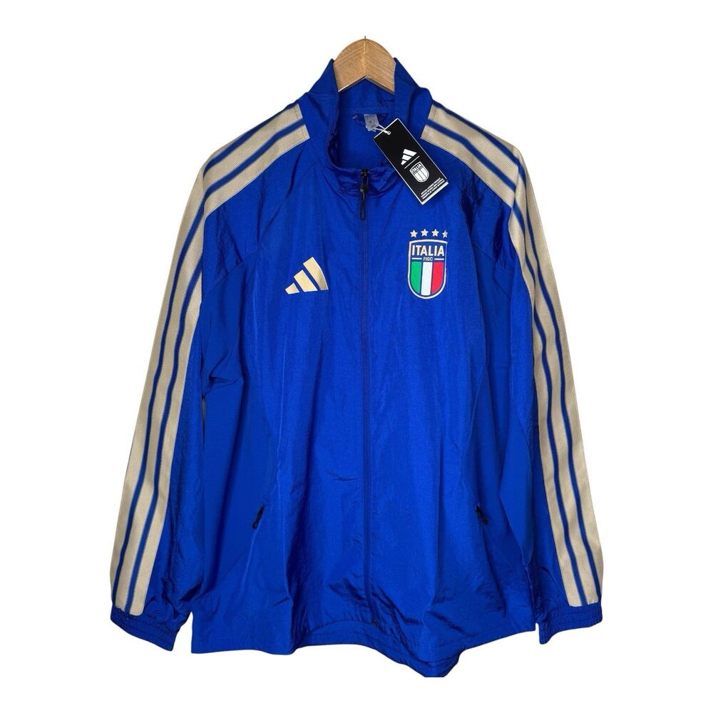 Adidas Italy FIGC Anthem Track Jacket Mens Large Euro 2024 Soccer Futbol NWT